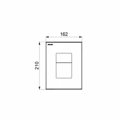 Plaque de commande WC double volume avec robinet temporisé - Tempoflux 3 DELABIE