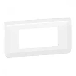 Plaque de finition horizontale Mosaic blanche - 4 modules LEGRAND