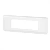 Plaque de finition horizontale Mosaic blanche - 6 modules LEGRAND