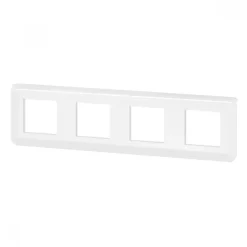 Plaque de finition horizontale Mosaic blanche - 4X2 modules LEGRAND
