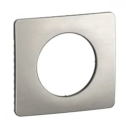 Plaque de finition 1 poste - acier/aluminium satiné - Céliane LEGRAND