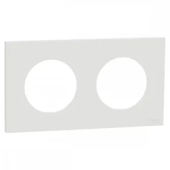 Plaque de finition 1 à 4 postes - Blanc Craie - Odace II SCHNEIDER
