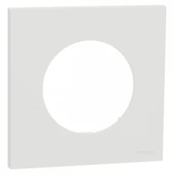 Plaque de finition 1 à 4 postes - Blanc Craie - Odace II SCHNEIDER