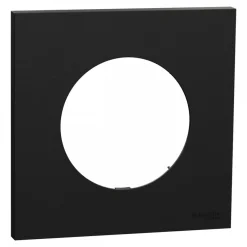 Plaque de finition 1 à 4 postes - Noir Onyx - Odace II SCHNEIDER