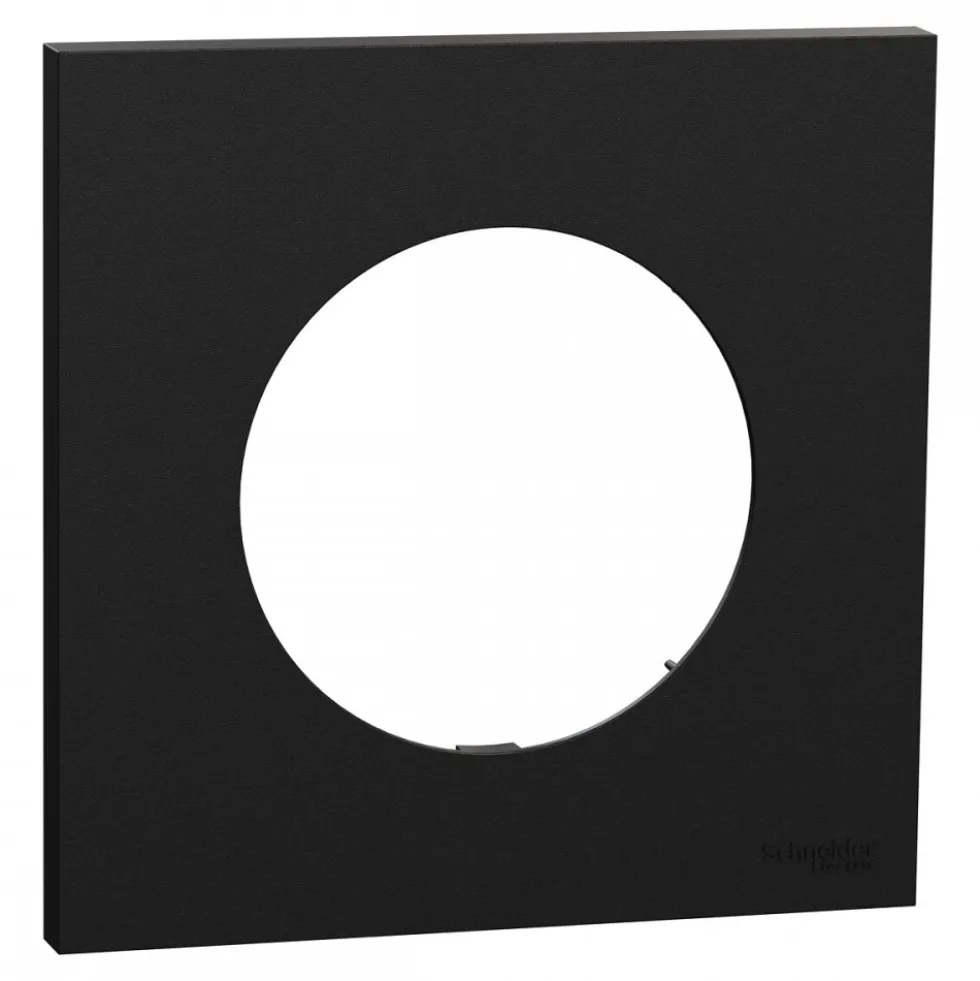 Plaque de finition 1 à 4 postes - Noir Onyx - Odace II SCHNEIDER
