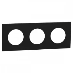Plaque de finition 1 à 4 postes - Noir Onyx - Odace II SCHNEIDER