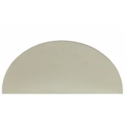 Plaque de propreté demi-lune - adhésive - en inox - 150 x 300 mm DUVAL