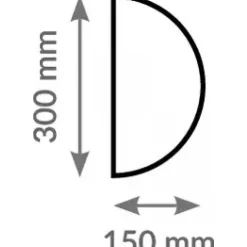 Plaque de propreté demi-lune - antibactérienne - adhésive WATTELEZ