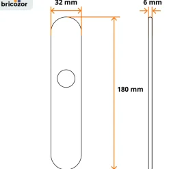 Plaque de propreté pour serrure à encastrer Fortylock - aluminium LOCINOX