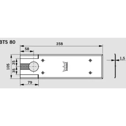 Plaque de recouvrement - pour pivots de sol BTS 80 DORMAKABA