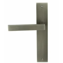 Plaque seule - contemporaine - laiton massif finition nickel vieilli DCG
