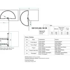 Plateaux tournants demi-lune anthracite pour meuble d'angle - Ellite INOXA