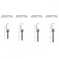 Plinthe à brosse de bas de porte - pose en applique - 3 mètres Atrius