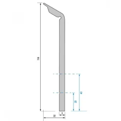 Plinthe murale de recouvrement en PVC à coller - 2500 x 114 mm - blanc DINAC