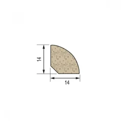 5 plinthes quart de rond MDF à coller ou clouer - 2200 x 14 mm - blanc DINAC