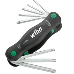 Poignée de 8 clés torx antivol percé, T9 à T40, SB 363TR P8 WIHA