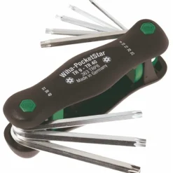 Poignée de 8 clés torx antivol percé, T9 à T40, SB 363TR P8 WIHA