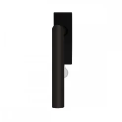 Poignée de fenêtre Rhodos EF284 - rosace rectangulaire - avec clé - noir KARCHER DESIGN