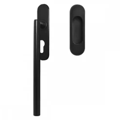 Poignée de manœuvre porte coulissante Rhodos rosace ovale - noir KARCHER DESIGN