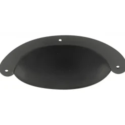 Poignée de meuble coquille lisse P0535 - entraxe 85 mm - noir mat CADAP