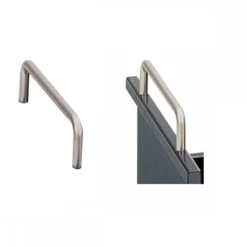Poignée de meuble étrier en nickelé mat -hauteur 32 mm -D 7 mm -par 4 HETTICH