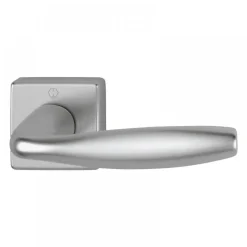 Poignée de porte double sur rosace carrée New York - aluminium HOPPE