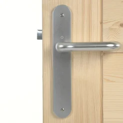 Poignée de porte sur plaques - aluminium argent - Paris HOPPE