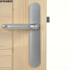 Poignée de porte sur plaques - aluminium argent - Paris HOPPE