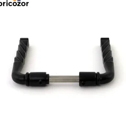 Poignée double torsadée pour grilles et portails - aluminium noir DUBOIS INDUSTRIES