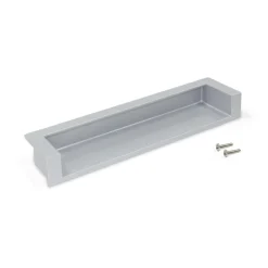 10 poignées de meubles cuvette Sedavi en zamak - finition aluminium EMUCA