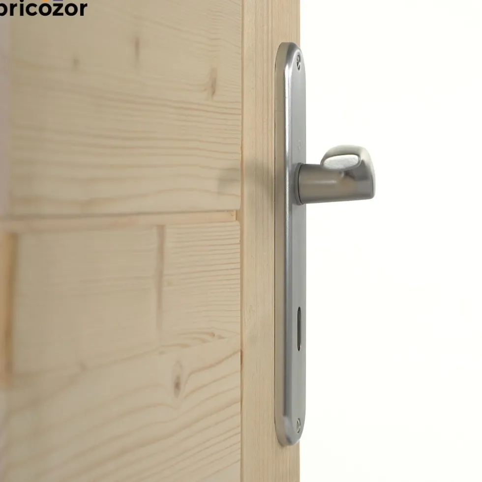 Poignées de porte sur grande plaque - aluminium anodisé - Ibiza HOPPE