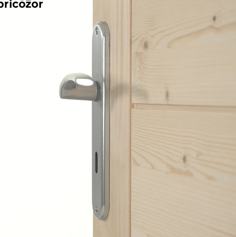 Poignées de porte sur grande plaque - aluminium anodisé - Ibiza HOPPE
