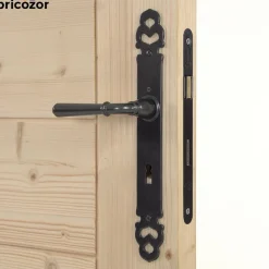 Poignées de porte sur plaques - aluminium gris métal - Elba HOPPE