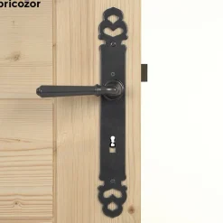 Poignées de porte sur plaques - aluminium gris métal - Elba HOPPE