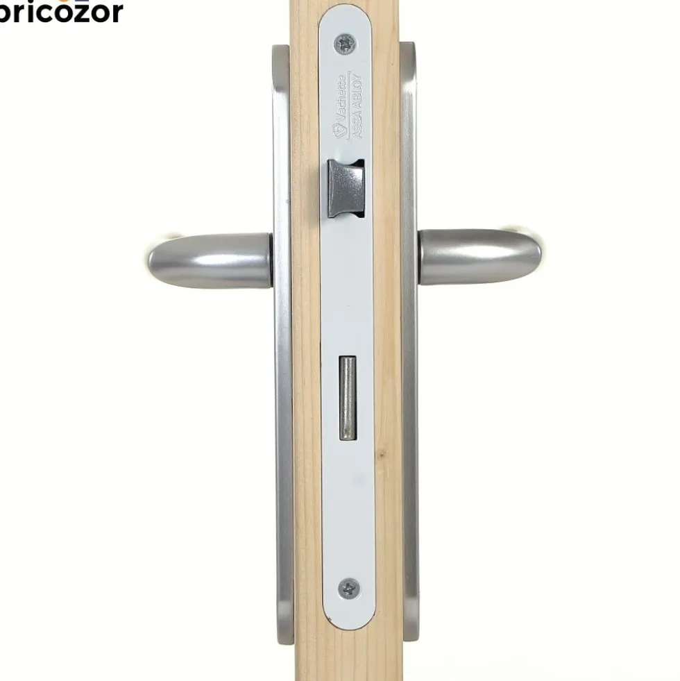Poignées de porte sur plaques - aluminium argent - Orca VACHETTE