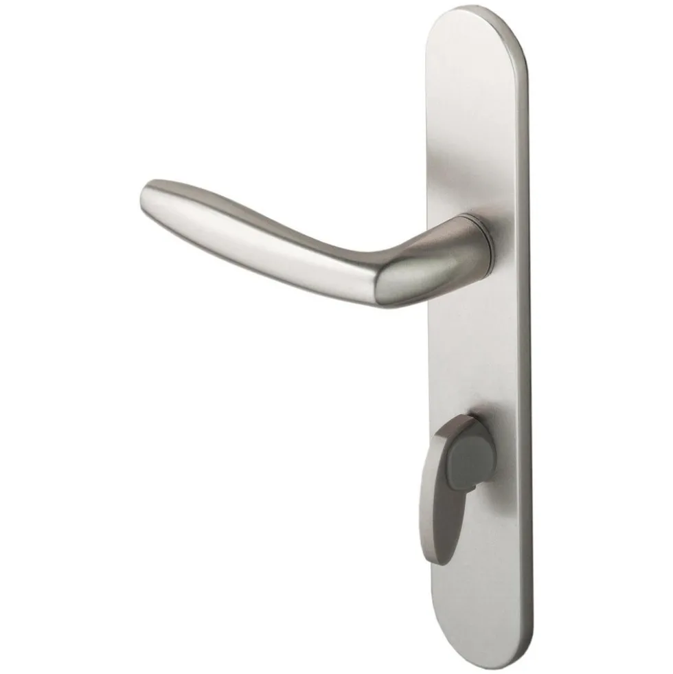 Poignées de porte sur plaques - aluminium argent - Orca VACHETTE