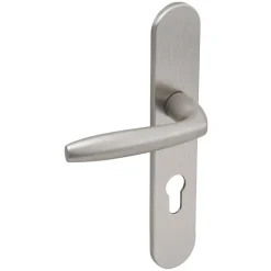 Poignées de porte sur plaques - aluminium argent - Orca VACHETTE