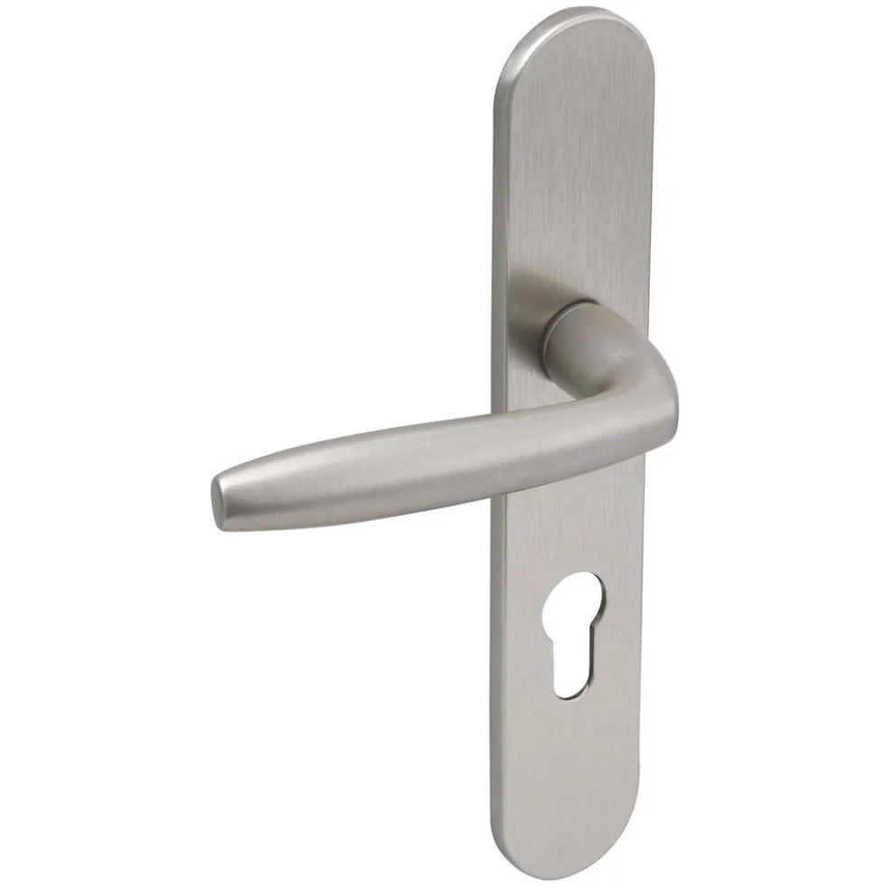 Poignées de porte sur plaques - aluminium argent - Orca VACHETTE