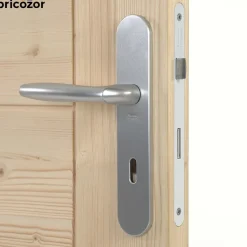 Poignées de porte sur plaques - aluminium argent - Orca VACHETTE