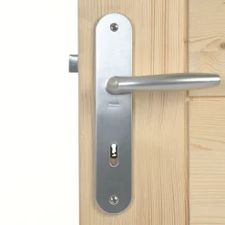 Poignées de porte sur plaques - aluminium argent - Orca VACHETTE