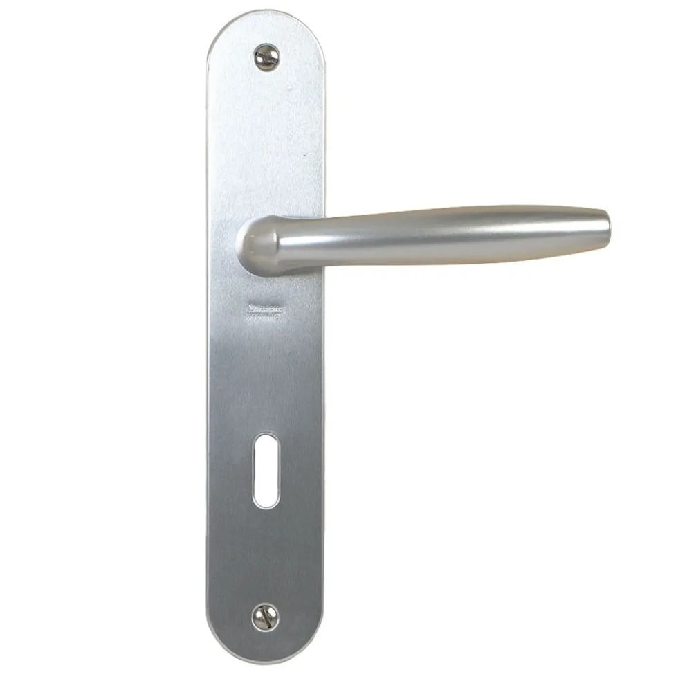 Poignées de porte sur plaques - aluminium argent - Orca VACHETTE