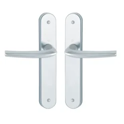 Poignées de porte sur plaques - EA 195 mm - argent - San Diego HOPPE