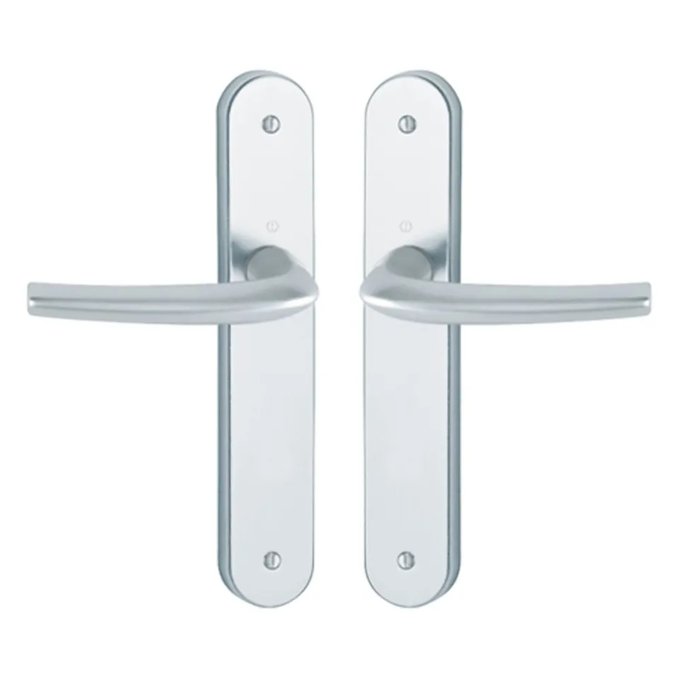 Poignées de porte sur plaques - EA 195 mm - argent - San Diego HOPPE