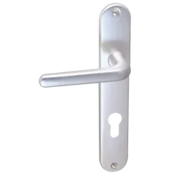 Poignées de porte sur plaques - entraxe 195 mm - aluminium BRICOZOR