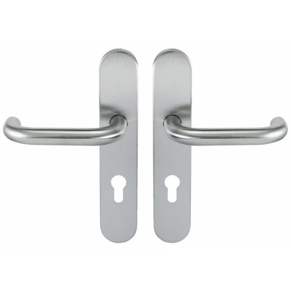 Poignées de porte sur plaques - inox 304 - Ligne 19 type U NORMBAU