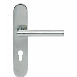 Poignées de porte sur plaques - inox - EST 21 NORMBAU
