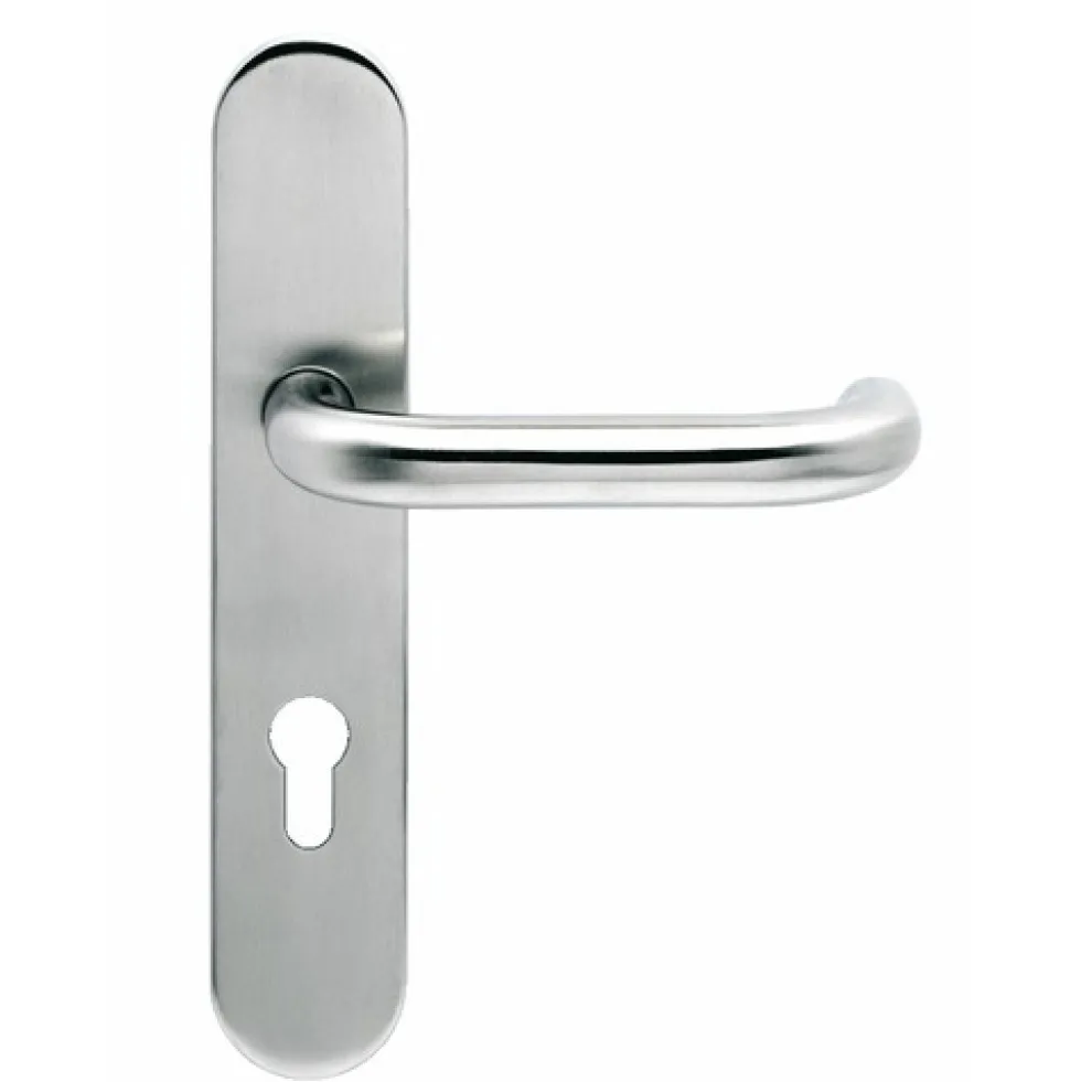 Poignées de porte sur plaques - inox - EST 41 NORMBAU