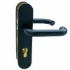 Poignées de porte sur plaques - pour serrure d'urgence - CF 5000 noir TESA Sécurité