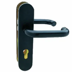 Poignées de porte sur plaques - pour serrure d'urgence - CF 5000 noir TESA Sécurité
