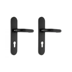 Poignées de porte sur plaques - pour serrure d'urgence - CF 5000 noir TESA Sécurité